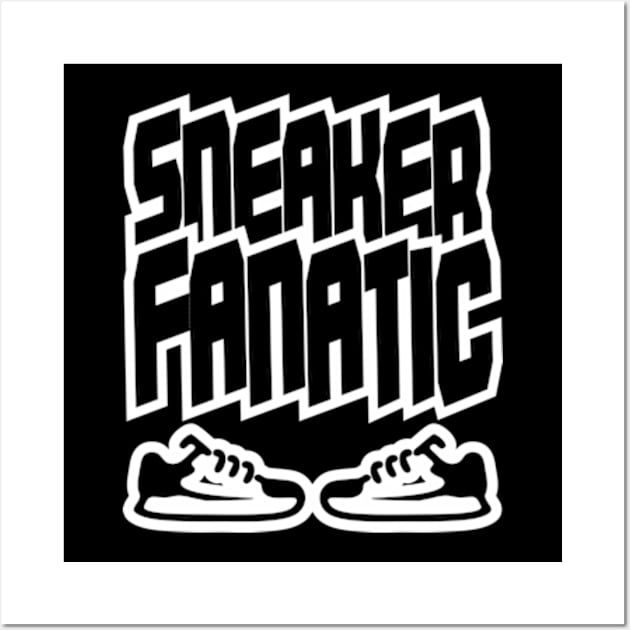 Sneaker Fanatic black sneakers Sport gift shirt. Wall Art by KAOZ